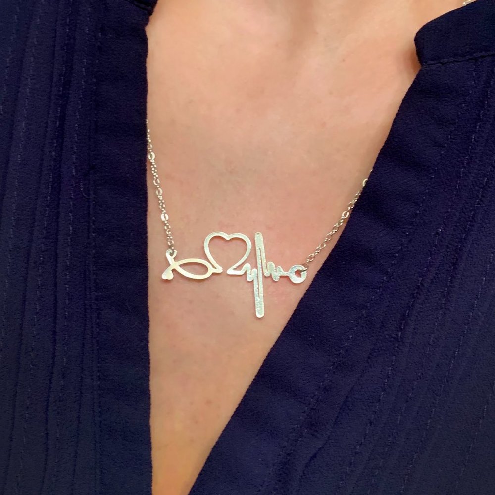 Heartbeat Necklace | Pulse Jewelry | Gift for Nurse